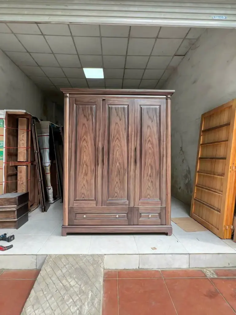 Tủ Áo Ba Cánh Óc Chó