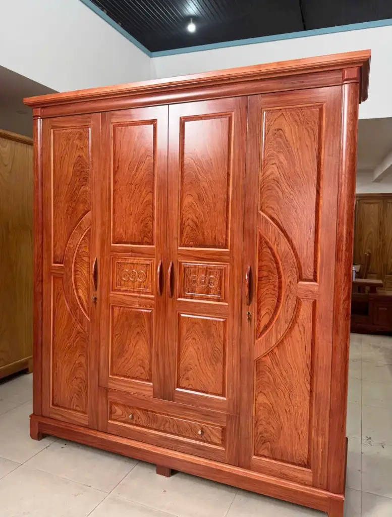 Tủ Áo Bốn Cánh Hương Đá