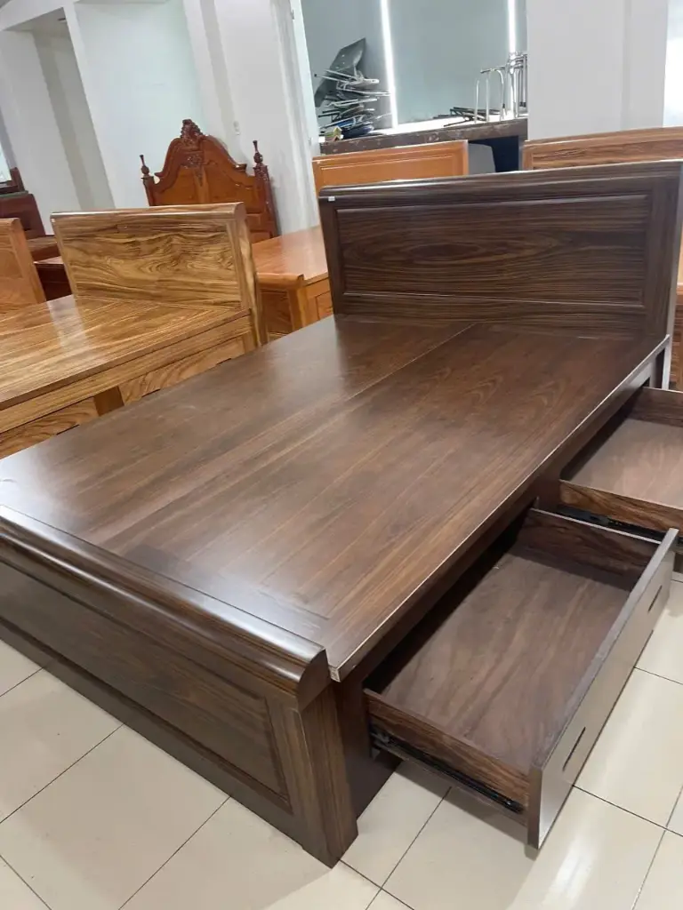 Giường Phản Óc Chó 1M8 Có Hốc Kéo