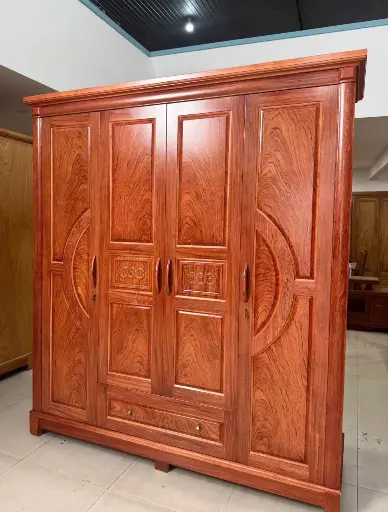 Tủ Áo Bốn Cánh Hương Đá