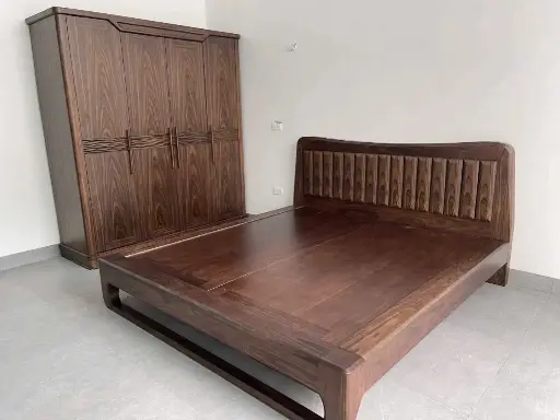 Giường Phản Chân Quỳ 1M8 Óc Chó 